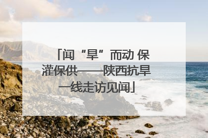 闻“旱”而动 保灌保供——陕西抗旱一线走访见闻