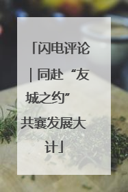 闪电评论｜同赴“友城之约” 共襄发展大计