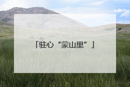 驻心“蒙山里”