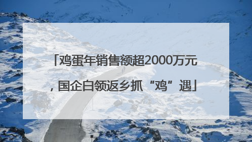 鸡蛋年销售额超2000万元，国企白领返乡抓“鸡”遇