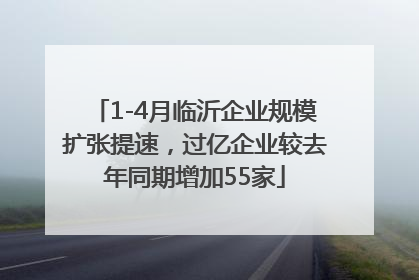 1-4月临沂企业规模扩张提速，过亿企业较去年同期增加55家