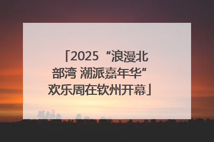 2025“浪漫北部湾 潮派嘉年华”欢乐周在钦州开幕