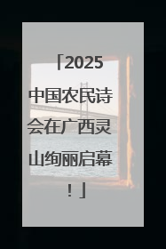 2025中国农民诗会在广西灵山绚丽启幕！