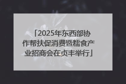 2025年东西部协作帮扶促消费暨糯食产业招商会在贞丰举行