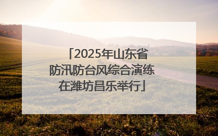 2025年山东省防汛防台风综合演练在潍坊昌乐举行