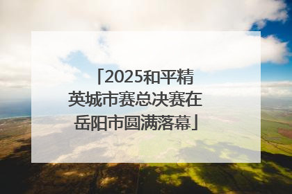 2025和平精英城市赛总决赛在岳阳市圆满落幕