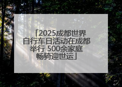 2025成都世界自行车日活动在成都举行 500余家庭畅骑迎世运