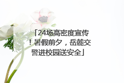24场高密度宣传！暑假前夕，岳麓交警进校园送安全
