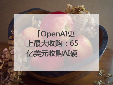 OpenAI史上最大收购：65亿美元收购AI硬件公司，由苹果前设计总监创办